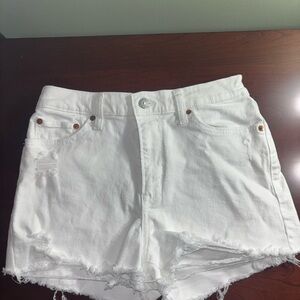 Women's White Denim Shorts